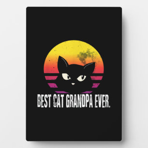 Beste Katze Opa je Cat Retro Geschenk Fotoplatte