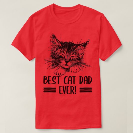 Beste Katze Papa je als Haustiermeister T-Shirt (Design vorne)
