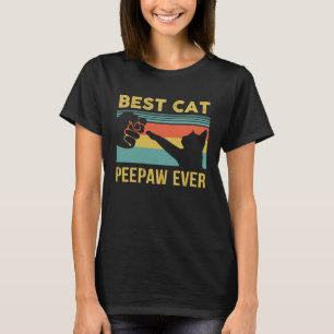 Beste Katze Peepaw je Vintage Katzen Glückliche Va T-Shirt