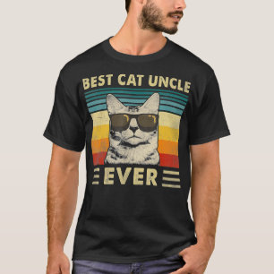 Beste Katze pro Vintager Retro Katzentag Vater T-Shirt