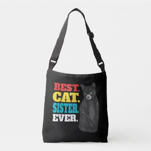 Beste Katze Schwester je Niedlich Kitty Cat Lover  Tragetaschen Mit Langen Trägern