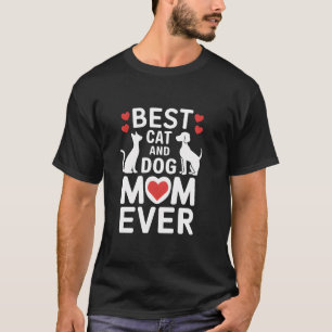 Beste Katze und Hund Mama je Mama Lover Mütter D T-Shirt