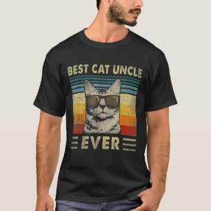 Beste Katze UnOnkel je Vintag Retro Katzenkatze Va T-Shirt