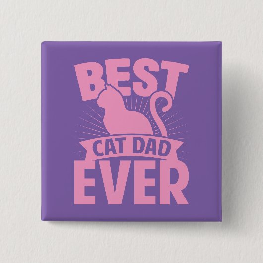 Beste Katze Vater Ever - KatzenSilhouette Button (Vorderseite)