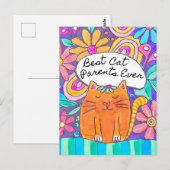 Beste Katzen Eltern je Cat Lover Geschenk Postkart Postkarte (Vorne/Hinten)