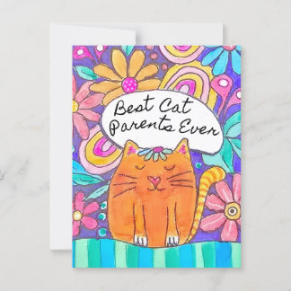 Beste Katzen Eltern je Cat Lover Geschenk Postkart Postkarte