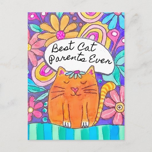 Beste Katzen Eltern je Cat Lover Geschenk Postkart Postkarte (Vorderseite)