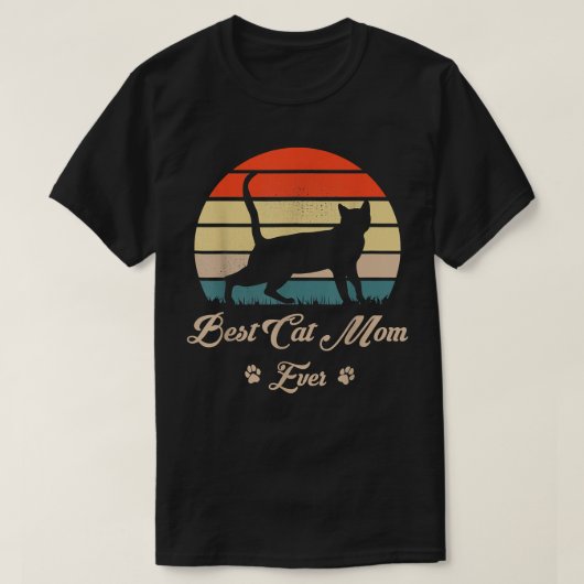 Beste Katzen-Mama je Mutter T-Shirt (Design vorne)