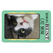 Beste Katzen-Mutter macht grün Magnet (Horizontal)