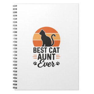 Beste Katzen-Tante überhaupt Vintage-Sonnenunterga Notizblock