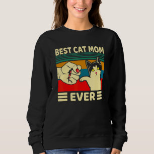 Beste KatzenMama je Frauen Vintager Bump Fit Mütte Sweatshirt
