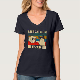 Beste KatzenMama je Frauen Vintager Bump Fit Mütte T-Shirt