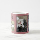 Beste Katzenmutter 2 Foto Name pinkgrün Kaffeetasse (Mittel)