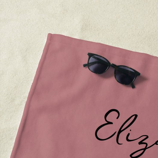 Beste Katzenmutter 2 Foto Name pinkgrün Strandtuch (Beispiel)