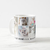 Beste Katzenmutter 8 Foto-Collage Kaffeetasse (Vorderseite Links)