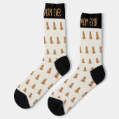 Beste Katzenmutter Aller Zeiten Haustier-Fotomuste Socken (Linkes Detail)