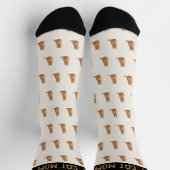 Beste Katzenmutter Aller Zeiten Haustier-Fotomuste Socken (Oben)