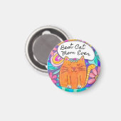 Beste Katzenmutter Aller Zeiten Katzen-Geschenk-Au Magnet (Vorderseite/Rückseite)