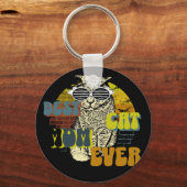 Beste Katzenmutter aller Zeiten, niedlicher Vintag Schlüsselanhänger (Vorderseite)