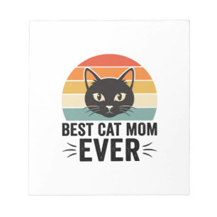 Beste Katzenmutter Aller Zeiten Retro Katzen Gesic Notizblock
