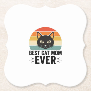 Beste Katzenmutter Aller Zeiten Retro Katzen Gesic Untersetzer
