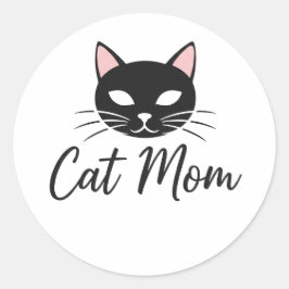 Beste Katzenmutter Aller Zeiten Süße Lustige Katze Runder Aufkleber