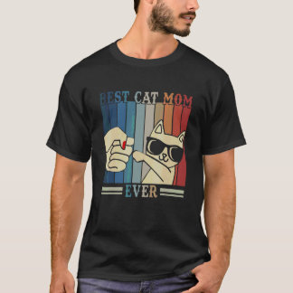 Beste Katzenmutter Aller Zeiten Vintage Kätzchen M T-Shirt