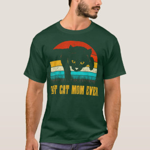 Beste Katzenmutter Aller Zeiten Vintage Retro Katz T-Shirt