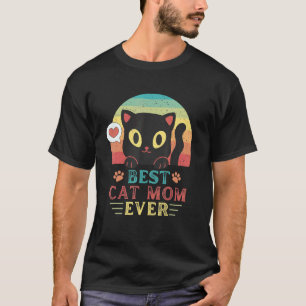 Beste Katzenmutter Allerliebste Katzenmama Retro-K T-Shirt