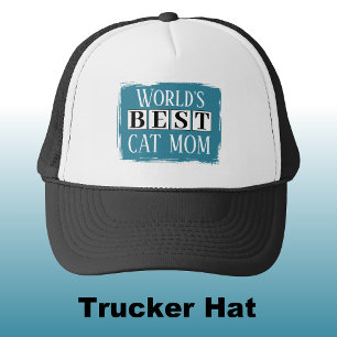Beste Katzenmutter blau Truckerkappe