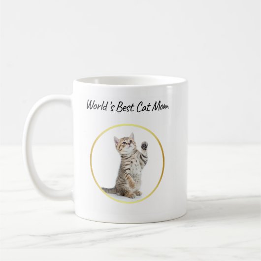 Beste Katzenmutter der Welt Benutzerdefiniert Lust Kaffeetasse (Links)