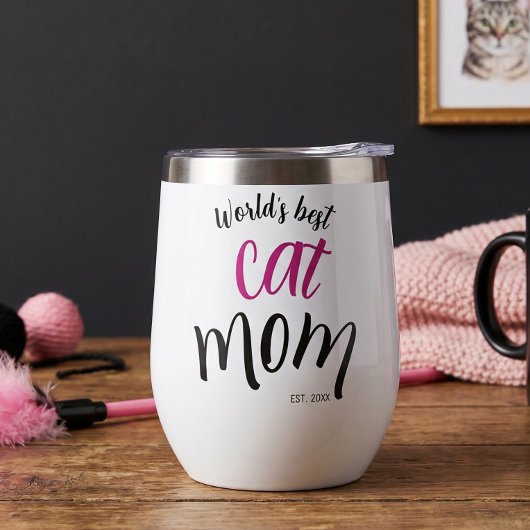 Beste Katzenmutter der Welt Est. Benutzerdefiniert