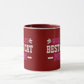 Beste Katzenmutter der Welt Modern typografisch Bu Tasse (Zentrum)