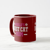 Beste Katzenmutter der Welt Modern typografisch Bu Tasse (Vorderseite Links)