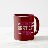 Beste Katzenmutter der Welt Modern typografisch Bu Tasse (VorderseiteRechts)