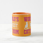 Beste Katzenmutter der Welt Orange und violette Si Tasse (Zentrum)