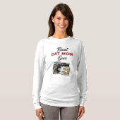 Beste Katzenmutter Foto schwarz rot T-Shirt (Vorne ganz)