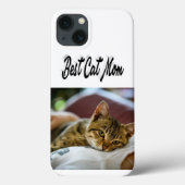 Beste Katzenmutter-Foto Schwarzschrift Case-Mate iPhone Hülle (Rückseite)