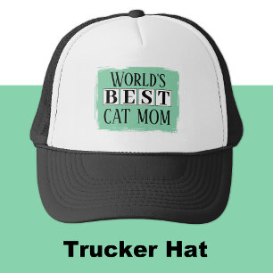 Beste Katzenmutter grün Truckerkappe