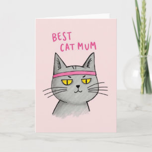 Beste Katzenmutter Illustrationskarte Karte