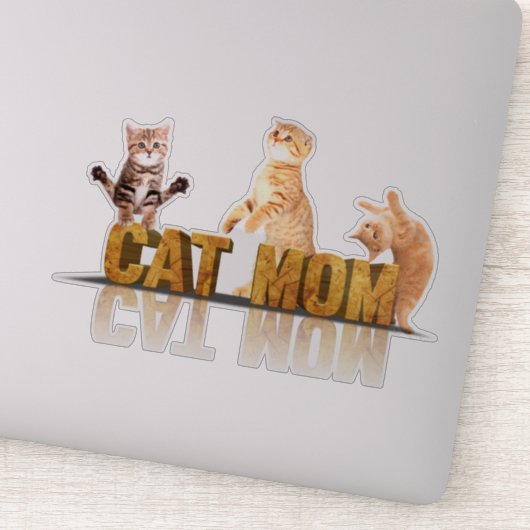 Beste Katzenmutter je | Beste Katzenmutter lustig Aufkleber (Detail)