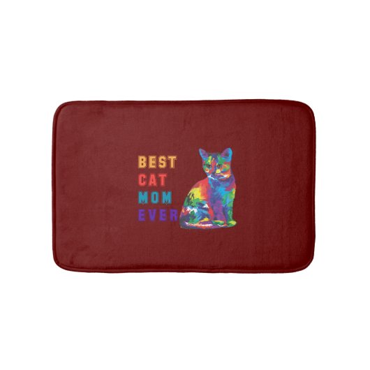 Beste Katzenmutter je Text multicolor niedlich Kat Badematte (Vorderseite)