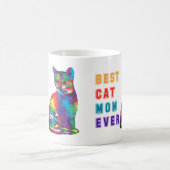 Beste Katzenmutter je Text multicolor niedlich Kat Kaffeetasse (Mittel)