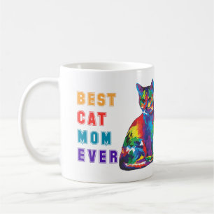 Beste Katzenmutter je Text multicolor niedlich Kat Kaffeetasse