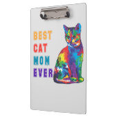 Beste Katzenmutter je Text multicolor niedlich Kat Klemmbrett (Links)