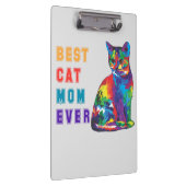 Beste Katzenmutter je Text multicolor niedlich Kat Klemmbrett (Rechts)
