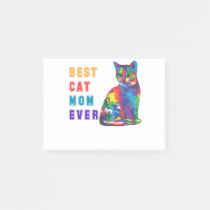 Beste Katzenmutter je Text multicolor niedlich Kat Post-it Klebezettel