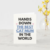 Beste Katzenmutter Karte (Gelbe Blume)