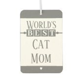 Beste Katzenmutter macht Foto grau Autolufterfrischer (Vorderseite)