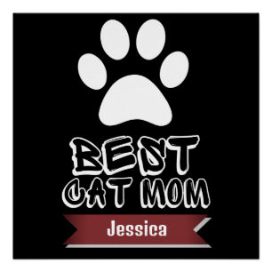 Beste Katzenmutter, Mama Mama personalisieren Name Poster